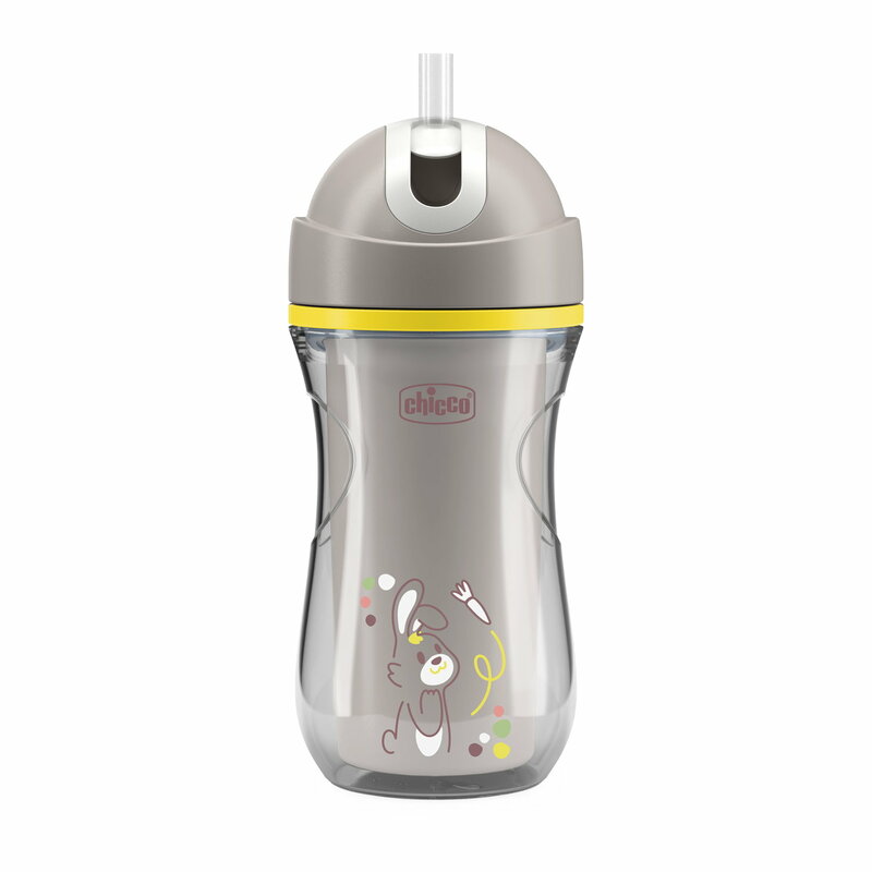Sport Cup kulacs 266 ml duplafalú szívószálas